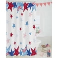 thumbnail image 3 of Independence Day Shower Curtain, Blue Red Shower Curtain Set with Hooks, Spring Summer Waterproof Fabric Shower Curtains for Bathroom Decor, 36x72 Inch Bath Curtain, 3 of 6