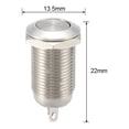 thumbnail image 3 of Unique Bargains Momentary Metal Push Button Switch 10mm Mounting Dia 1NO 1NC COM DC 30V, 3 of 5