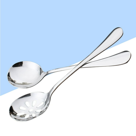 FOLOYORI Serving Spoons Set Stainless Steel Home Chef Cooking 4Pcs 7.8In