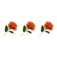 thumbnail image 4 of Monstrate Rosas chapadas en oro artísticas y duraderas con artesanía exquisita plantas artificiales pintura flores naranja Type1 NO1, 4 of 6