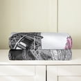 thumbnail image 2 of Erosebridal Rustic Cow Sherpa Blanket, Floral Fuzzy Blanket Throw, Cartoon Animal Decor, 2 of 5