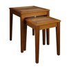 HomeStock Artisanal Artistry Nesting End Tables With Concealed Compartment, Solid American Walnut Top