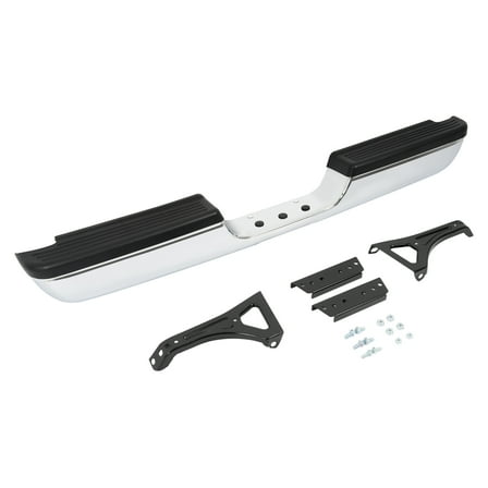 WaiRitoday Compatible With 1994-2002 Dodge Ram 1500 2500 3500 Pickup Chrome Steel Rear Bumper Assembly