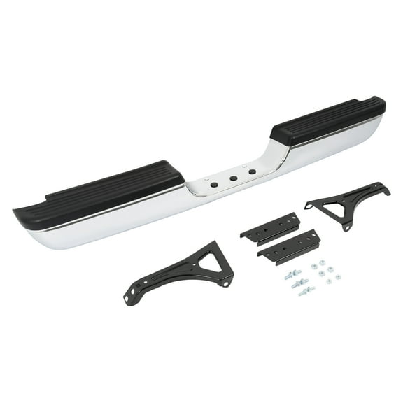 WaiRitoday Compatible With 1994-2002 Dodge Ram 1500 2500 3500 Pickup Chrome Steel Rear Bumper Assembly