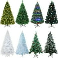thumbnail image 2 of Noble 4/5/6/7ft Christmas Tree With Lights / Fiber Optic Pre Lit / Snow Flocked/Pencil, 2 of 10