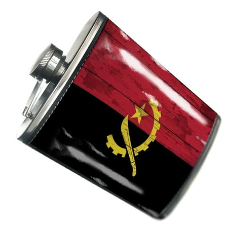 

NEONBLOND Flask Flag on Wood Angola