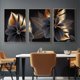 thumbnail image 1 of Póster de lienzo de 3 piezas con estampado de hojas de plantas, estampado moderno negro, Arte de la pared Decoración, pintura de pared de 40*50cm ShuxiuWang 8390613570901, 1 of 1