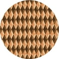 thumbnail image 1 of Ahgly Company Indoor Round Patterned Saddle Brown Area Rugs, 7' Round, 1 of 6