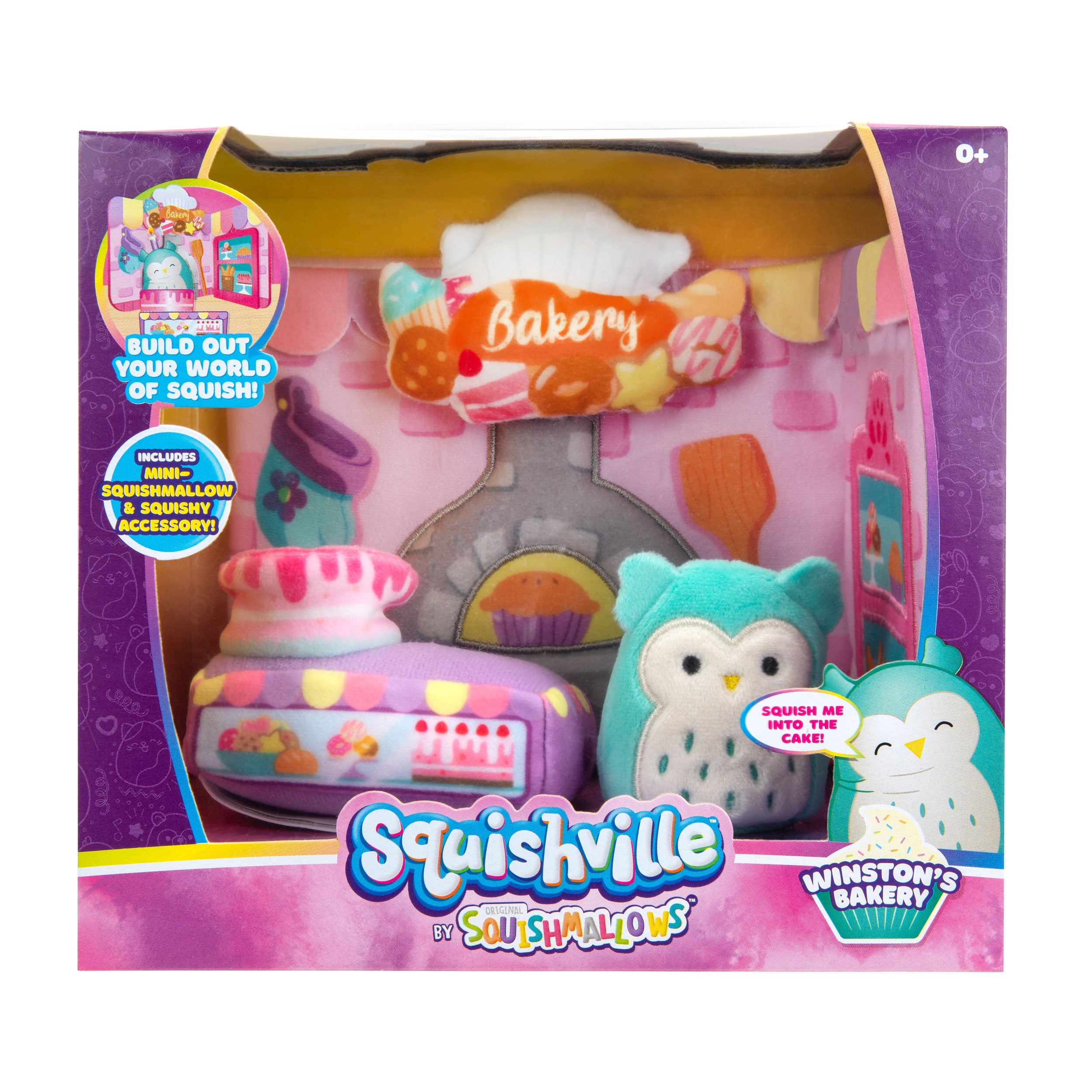 Squishville by Squishmallows Play Sets with 1 Plush Character and 2 Accessories 