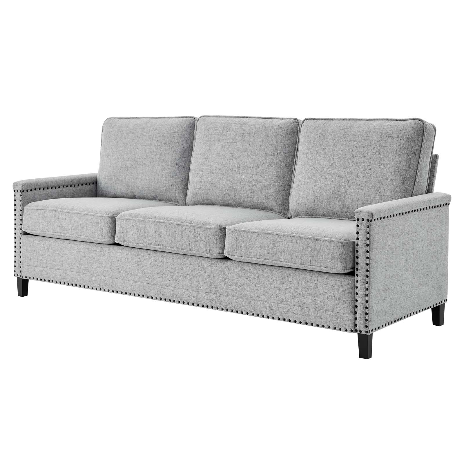 Sofa, Fabric, Light Grey Gray, Modern Contemporary Urban Design, Living