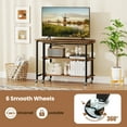 thumbnail image 6 of Gymax 360° Free Rotating Sofa Side Table Mobile L-shaped Laptop Table w/ Sliding Tabletop, 6 of 10