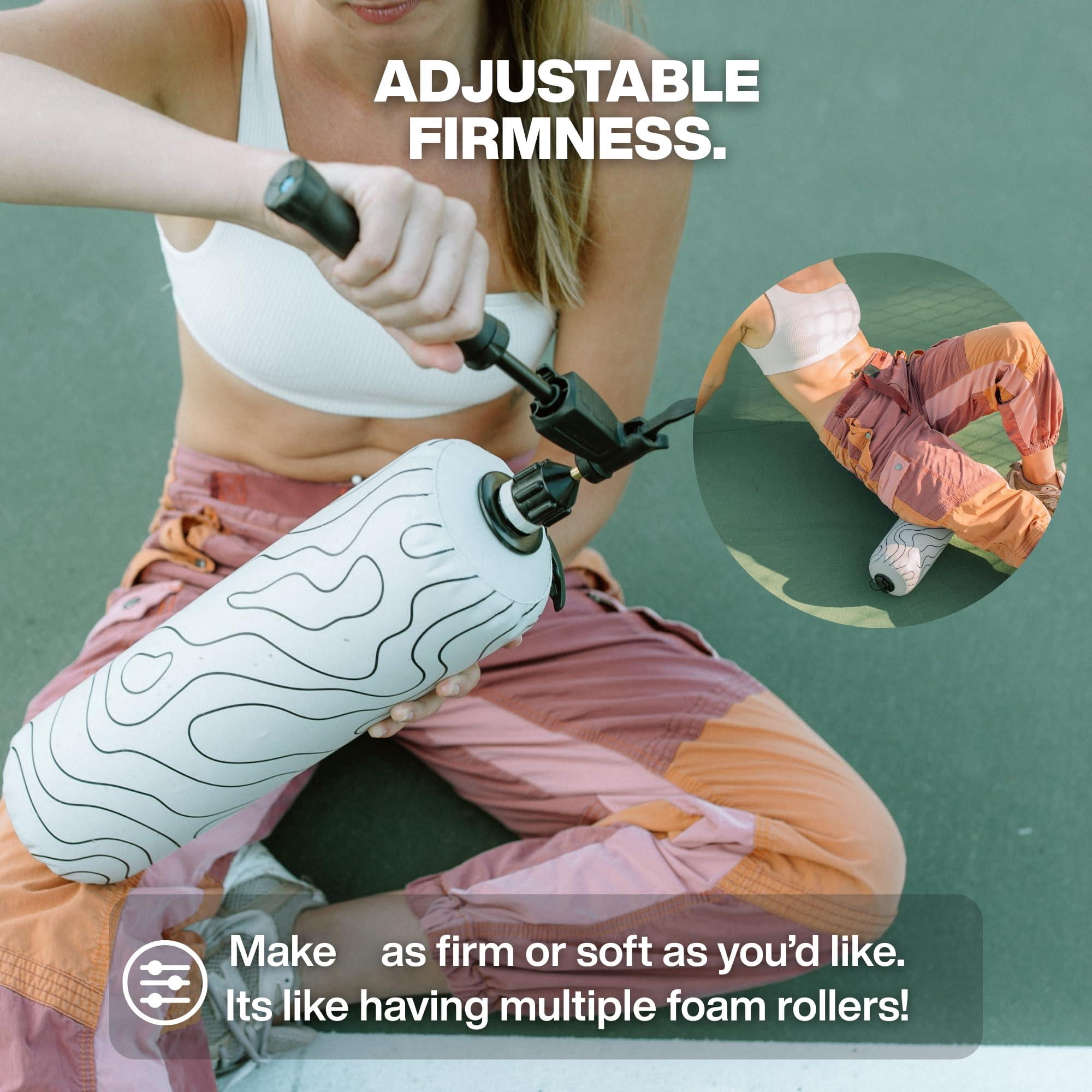 Inflatable Travel Foam Roller - Adjustable Firmness  Ultra-portable For Physical And Deep Tissue