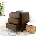thumbnail image 5 of Arton Mid Century Solid Wood Walnut Nightstand Bed Side Tables with 3 Drawers, 5 of 7