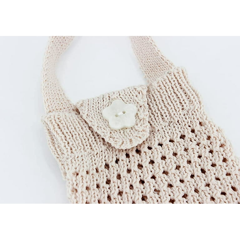 DanceeMangoos Grunge Crochet Tote Bag Y2K Fairycore Shoulder Handbags  Aesthetic Knitted Crossbody Bags Indie Purse Accessories