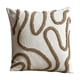 thumbnail image 2 of Minimalists Line Embroidered Pillow Cover Black Khaki Beige 17.71x17.71 Inches Soft Cottons Decorative Cushion Case For Living Room Bedroom Sofa, 2 of 6