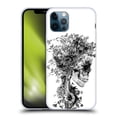 thumbnail image 1 of Head Case Designs Officially Licensed Riza Peker Skulls 6 Black And White Soft Gel Case Compatible with Apple iPhone 12 / iPhone 12 Pro, 1 of 7