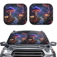 thumbnail image 2 of Naloa Jungle Path Glowing Mushrooms Print 2-Piece Windshield Sunshade,Foldable Car Front Window Sun Shades,for Most Sedans SUV Truck-Medium, 2 of 6