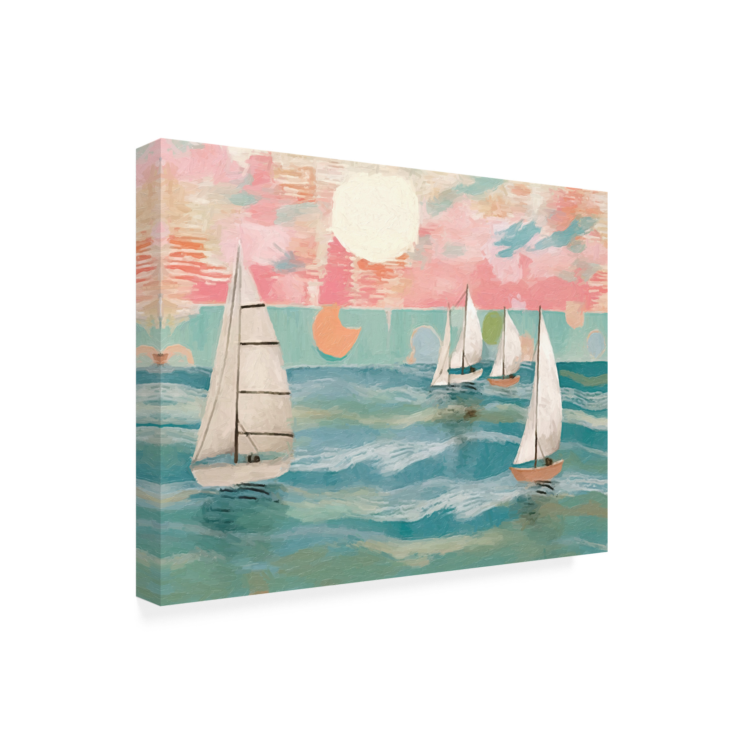 Canvas Wall Art - Sasha 'Sailing III' Wall Art for Living Room, Bedroom, or Office DÃ©cor by Trademark Fine Art - 24 x 18 Inches