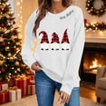 thumbnail image 5 of Jsaierl Women's Christmas Sweatshirts Plus Size Gnomes Graphic Sweatshirt Cotton Trendy Pullover Crewneck Tunic Long Sleeve Tops S-2XL, 5 of 9