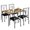 Retro Color, variant on TrailBlaze Dining Table Set for 4, Rectangular Wood Dinette Set with 4 Chairs, 5-Piece Kitchen Table and Chairs, Space-Saving Breakfast Nook Table Set for Small Space, Apartment (Vintage)