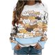 thumbnail image 2 of ICHUANYI Liquidación Camiseta holgada estampada a la moda para mujer Blusa de manga larga Tops casuales con cuello redondo ICHUANYI WER202308256351, 2 of 5