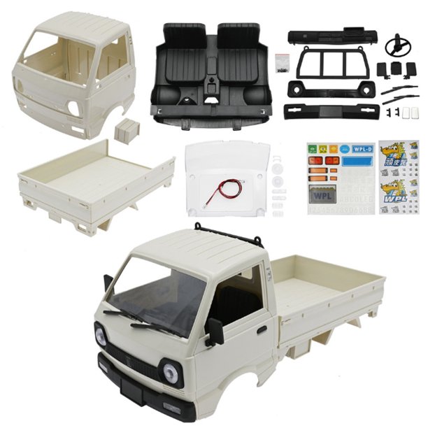 RC CRAWLER CARS Hard Body Shell Racing Remote Control Remote Truck Micro Trux Modificación Reemplazo para WPL D12 Blanco 1 set Inevent FN002032-03