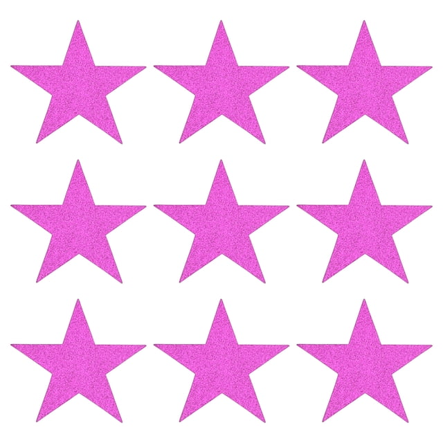 Estrella Recortes Papel Cinco Estrella Confeti Adornos para Cumpleaños Fiesta Aula Boda Boletín Tablero Pared Decoraciones 5.3 Pulgadas, (Rosa) Paquete de 50