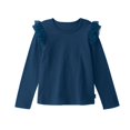 thumbnail image 4 of MEZZALL Stylish Girls Tops For All Occasions T-Shirts O-Neck Long Sleeve Ruffle Comfortable Trendy Tees Solid Color For Everyday Wear Infants Toddler Tshirts Stylish / 10-12 Years, 4 of 4