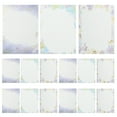 thumbnail image 1 of 24 Sheets Stationary Letter Paper Set A5 Cute Colored Gold Foil Stamping Fancy Lined Stationery Writing Papers For Writing Letters Scrapbook Poem Crafts Wedding Invitation Printing Supplies, 1 of 6