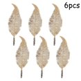 thumbnail image 1 of 6Pcs Christmas Tree Decoration Clip On Fake Feather Glittery Baubles Ornament, 1 of 3