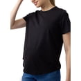 thumbnail image 3 of Ingrid & Isabel For Every Belly Women's Maternity Short Sleeve Relaxed Crew Tee, Sizes S-XXL, 3 of 10