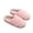 Pink, variant on Xfvqtps Fuzzy Slippers for Women Fluffy Furry Fleece Lining Solid Color Line Embroidery Simplicity Soft Thick Sole Slip on Non-Slip Comfortable Cozy Indoor House Slippers