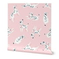Peel & Stick Wallpaper Swatch Funny Dalmatian Pink Pattern Zoo Puppy