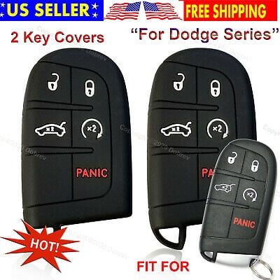 Dobrev 5B Silicone Case Protector Cover Skin Fob Entry for Dodge Jeep Cherokee Dodge Challenger Charger Dart Durango Journey Chrysler Key