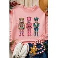 thumbnail image 7 of Women's Pink Shimmer Nutcracker Graphic Christmas Pullover Sweatshirt | [ZhiHiMeRi] | (US 4-6)S, 7 of 7