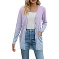 thumbnail image 2 of Delayuji Women’s Long Cardigan Gradient Color Lightweight Soft Knit Cardigan For Women Long Sleeve Open Front Tops With Pockets Spring Trendy, 2 of 6