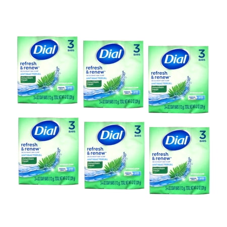 Dial Bar Soap Mountain Fresh 3 C ount (4 OZ) - 6 Pack