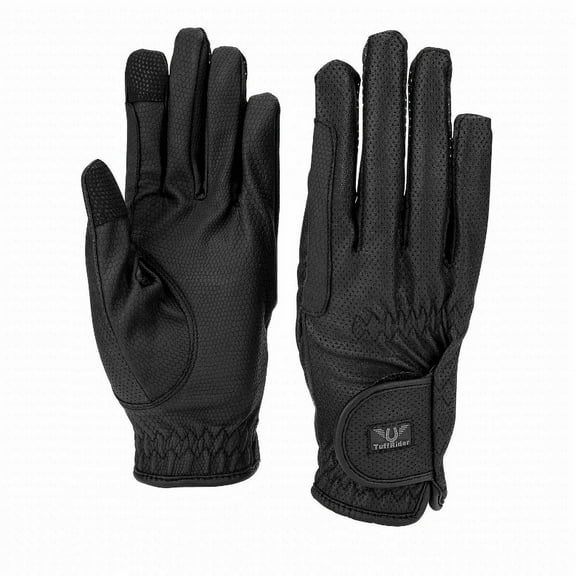 TuffRider Breathable Gloves With Grippy Palm Black M