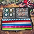 thumbnail image 5 of YINKUU Storage Organizer for 30 Inch Wrapping Paper, Gift Wrap, Ribbon and Bows, 30.5”x 13.3”x 4.33”, Durable 600D Oxford Material, 5 of 16