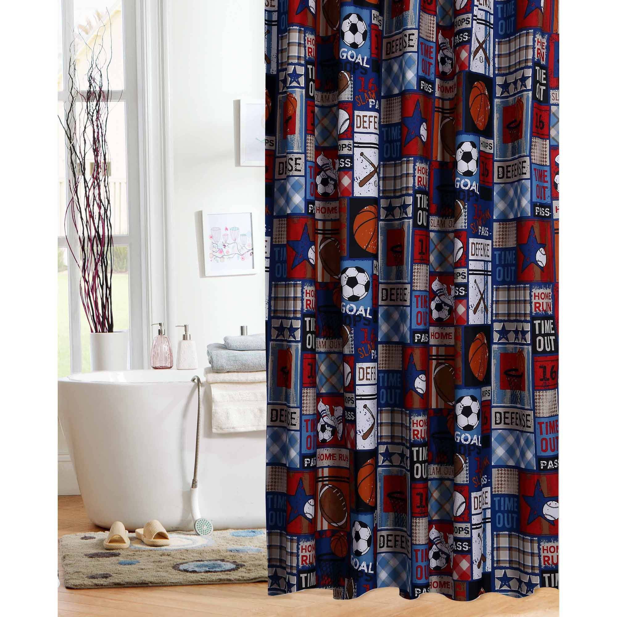 Sports Themed Shower Curtains Home The Honoroak