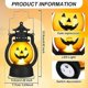 thumbnail image 2 of Linterna de vela de calabaza de Halloween, luces LED a pilas con aro para colgar, mini linternas decorativas con expresión para decoración de interiores, exteriores, patios, jardines, fiestas., 2 of 3