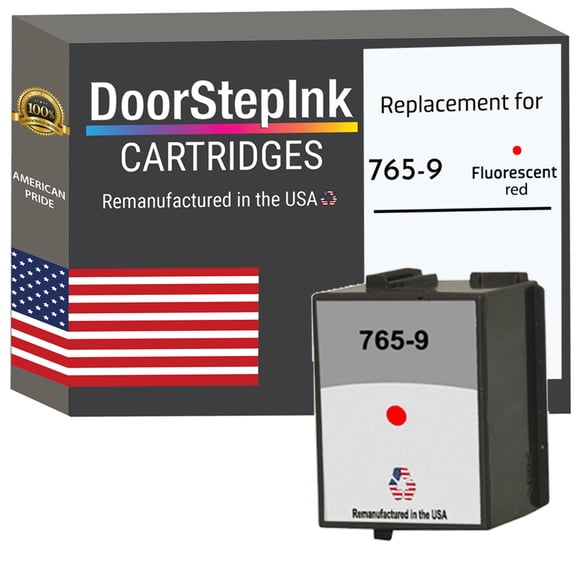 Remanufactured DoorStepInk Brand for Pitney Bowes 765-9 Fluorescent Red in the USA Ink Cartridges