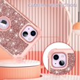 thumbnail image 3 of Lontect pour iPhone 14 Cas Paillettes Brillant Résistant aux Chocs Hybride Robuste à Fort Impact Housse de Protection, 3 of 5