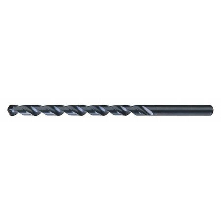 118 Notched Point 1/8-1/2 in 1/64 increments Chicago Latrobe 120X Series High-Speed Steel Extra-Long Length Drill Bit Set In Plastic Pouch 25-piece Inch Black Oxide Finish 