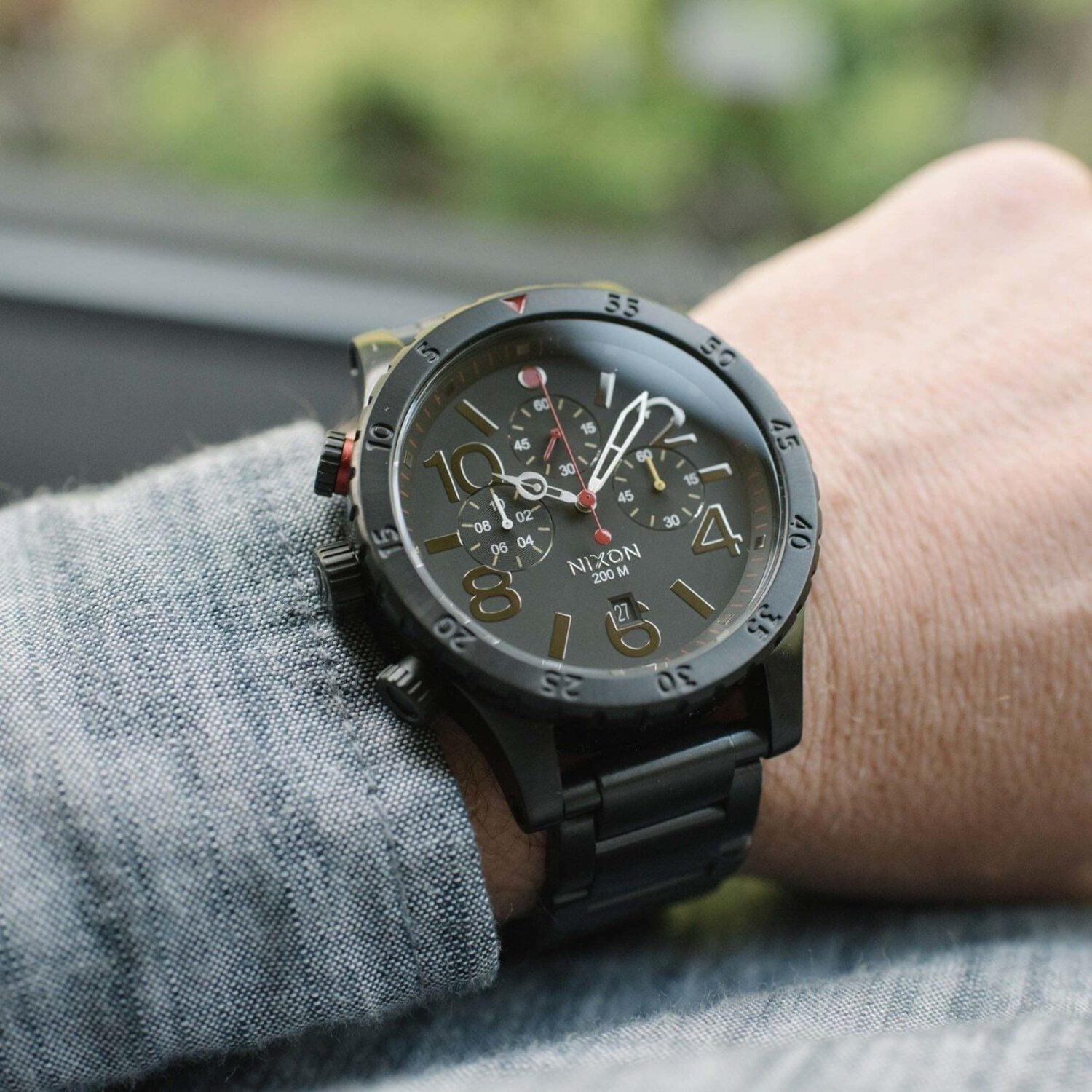 NIXON 48-20 CHRONO オールブラック Nixon Men's 48-20 Chrono All-Black Watch, A4861320 - Walmart.com