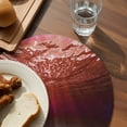 thumbnail image 3 of Red Ocean Waves Round 15 Inch Placemats Set of 4, Summer Beach Coastal Abstract HeatResistant Non Slip Place Mats for Dining Table, Wipeable Braided Kitchen Table Mats for Housewarming, 3 of 9