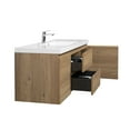 thumbnail image 6 of Alma 48 Inch Natural Oak Wall Mount Vanity With A integrated Sink, 6 of 6