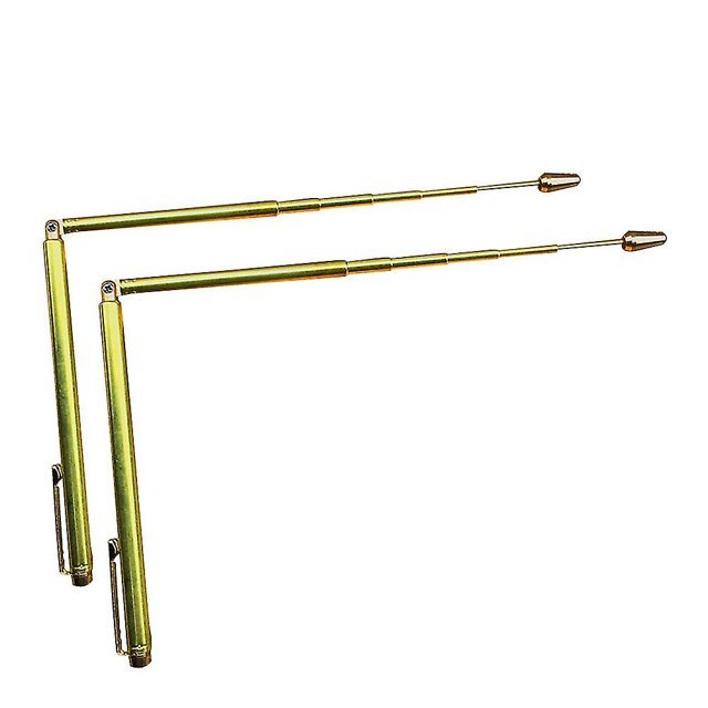 2 unids/set varillas de radiestesia herramientas de latón duraderas instrumentos de medición de Detector de agua fáciles de llevar y estirar 57cm de largo kaili Sencillez