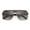 Gunmetal - Brown, variant on Mens Luxury Oversized Rimless Mob Racer Metal Rim Sunglasses Gold - Black