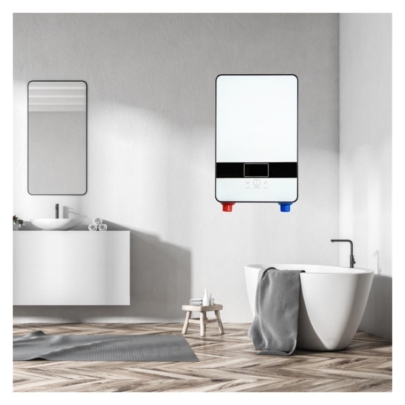 6500w Instant Tankless Water Heater Thermostat Induction Heater Smart Touch Electric Heaters Shower Automatica ,Compact Design